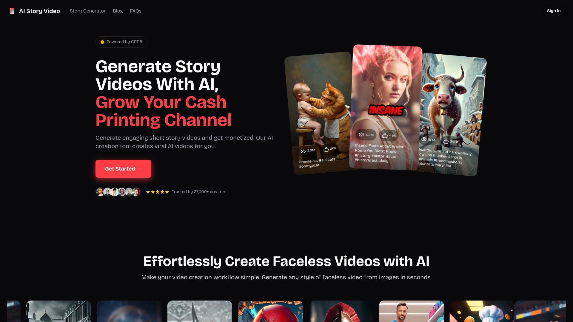 AI Story Video Generator screenshot