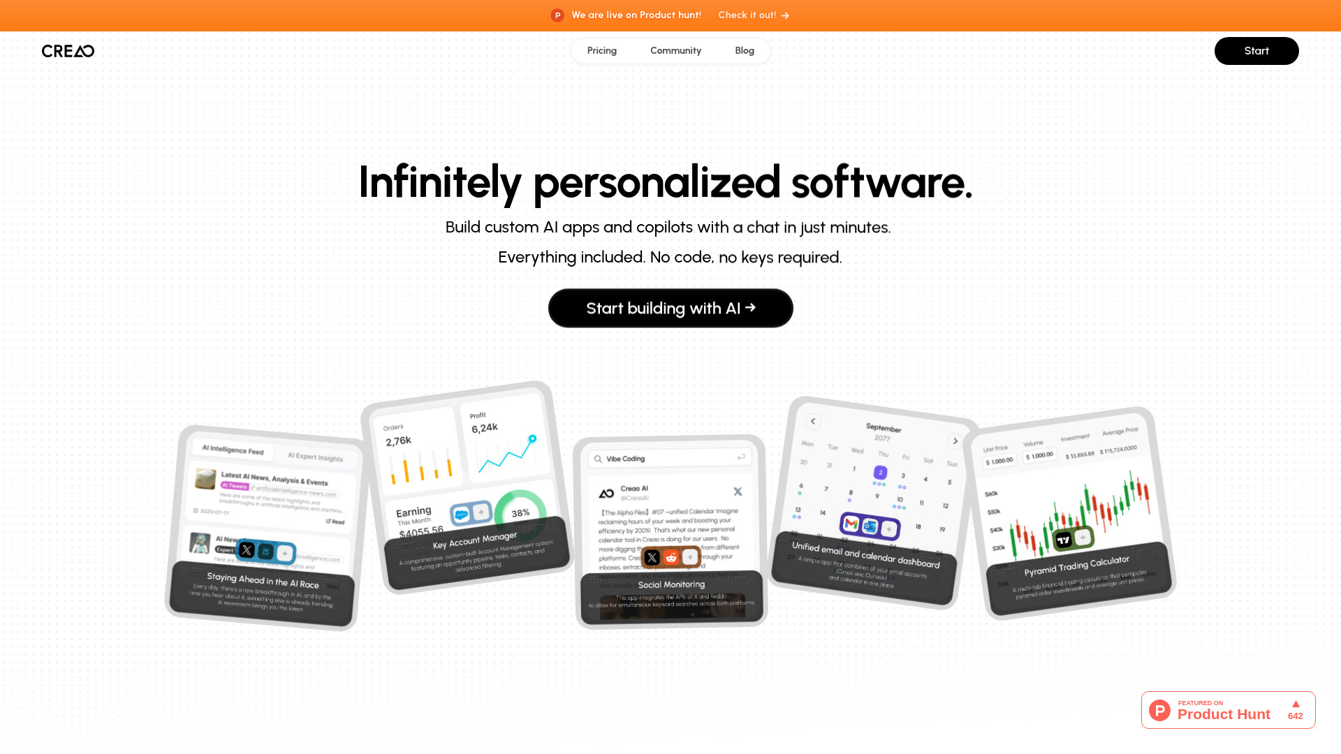 Creao AI screenshot