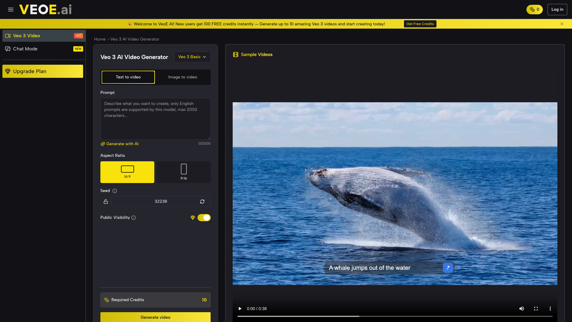 VeoE AI Video Agent screenshot