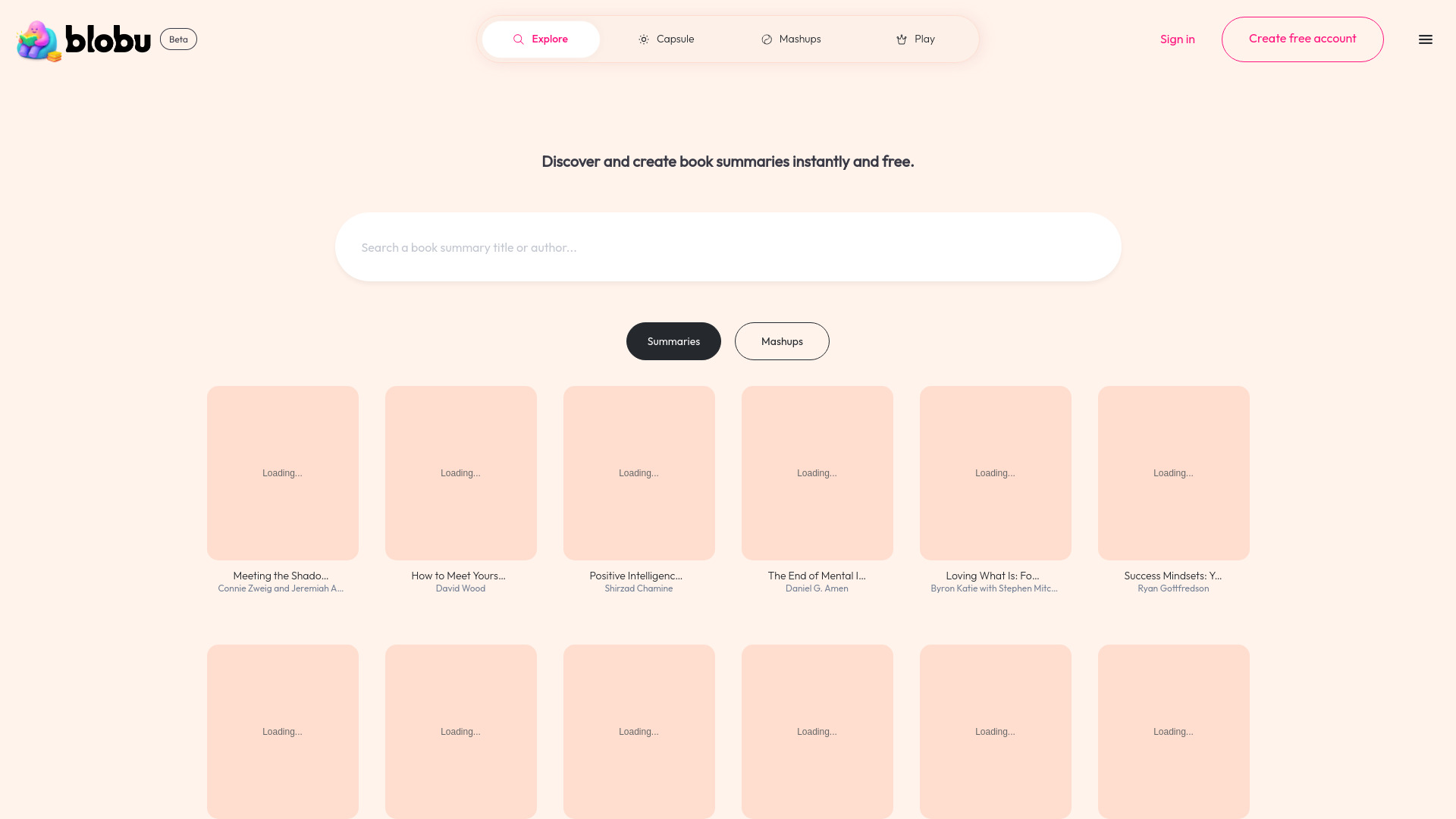 Blobu.ai screenshot