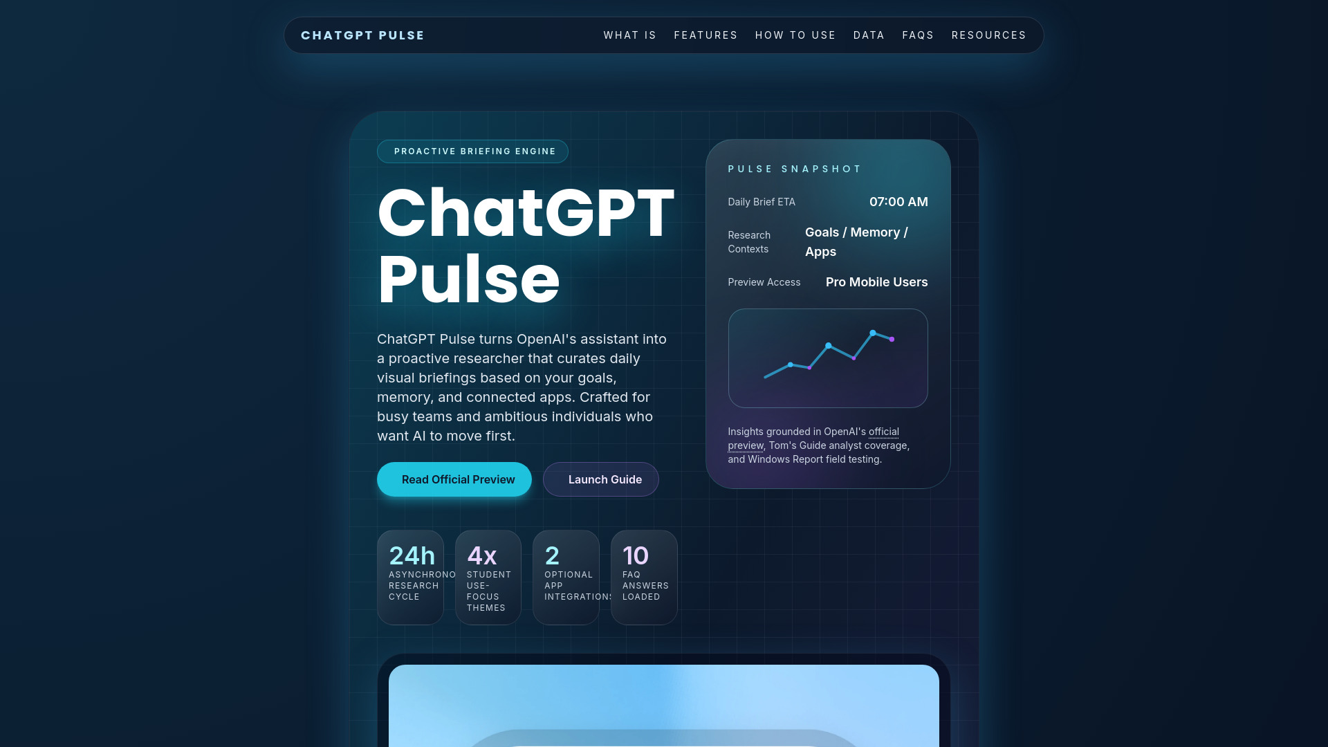 ChatGPT Pulse screenshot