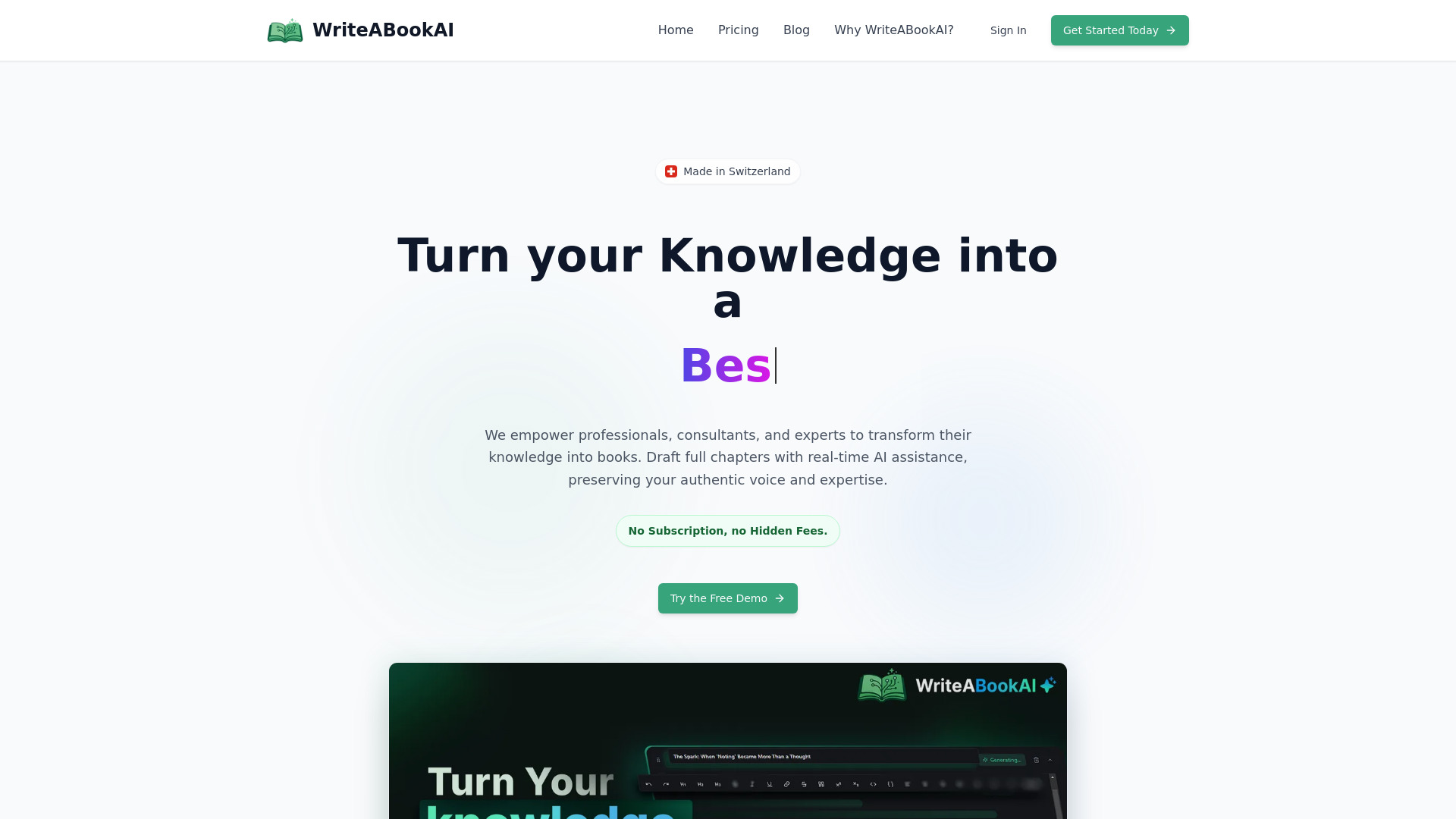 WriteABookAI screenshot