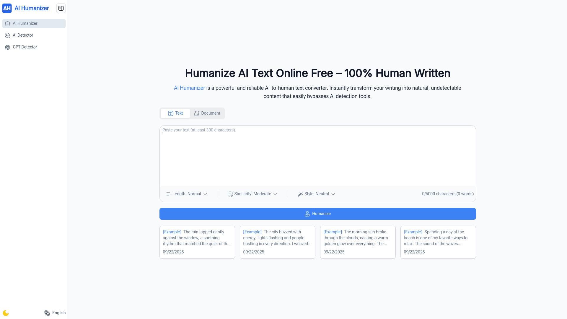 AI Humanizer screenshot