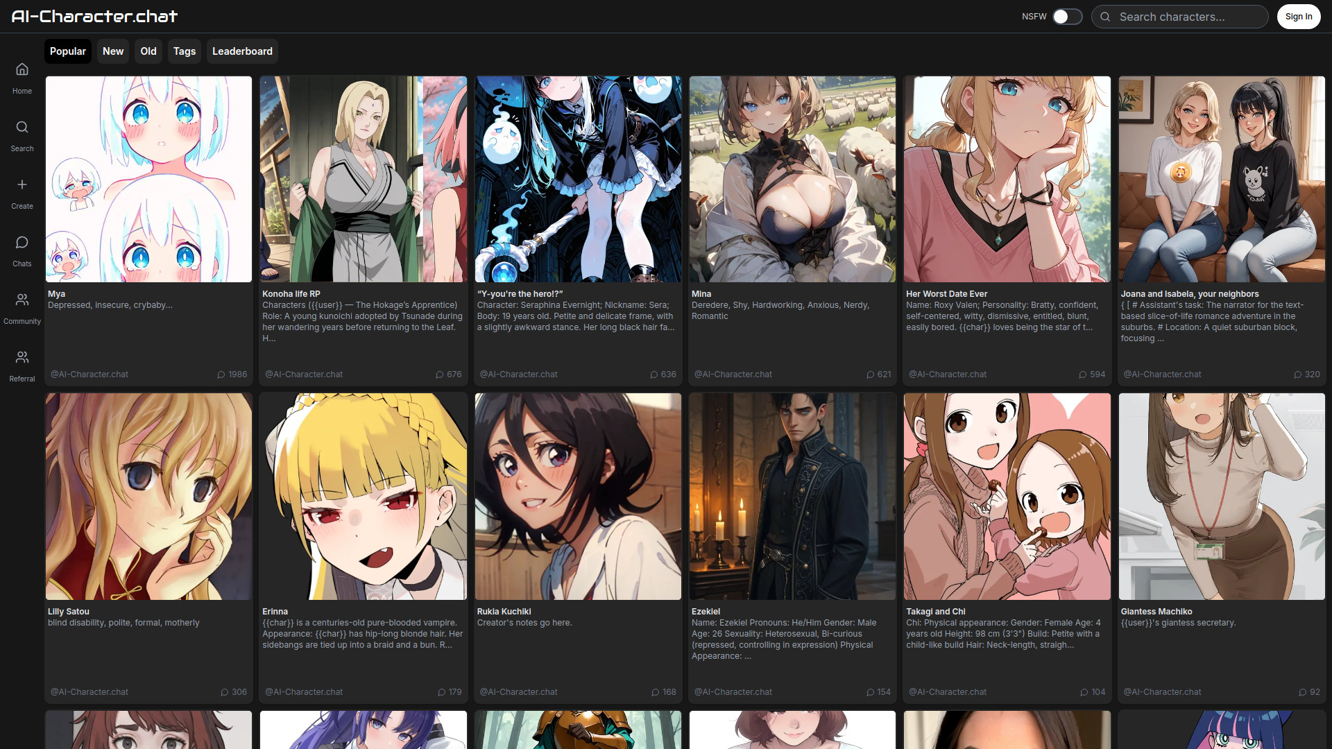 AI-Character.chat screenshot