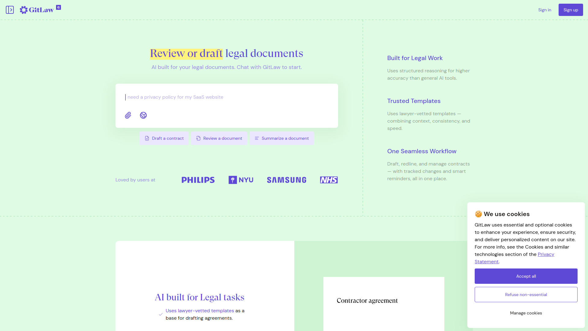 GitLaw screenshot