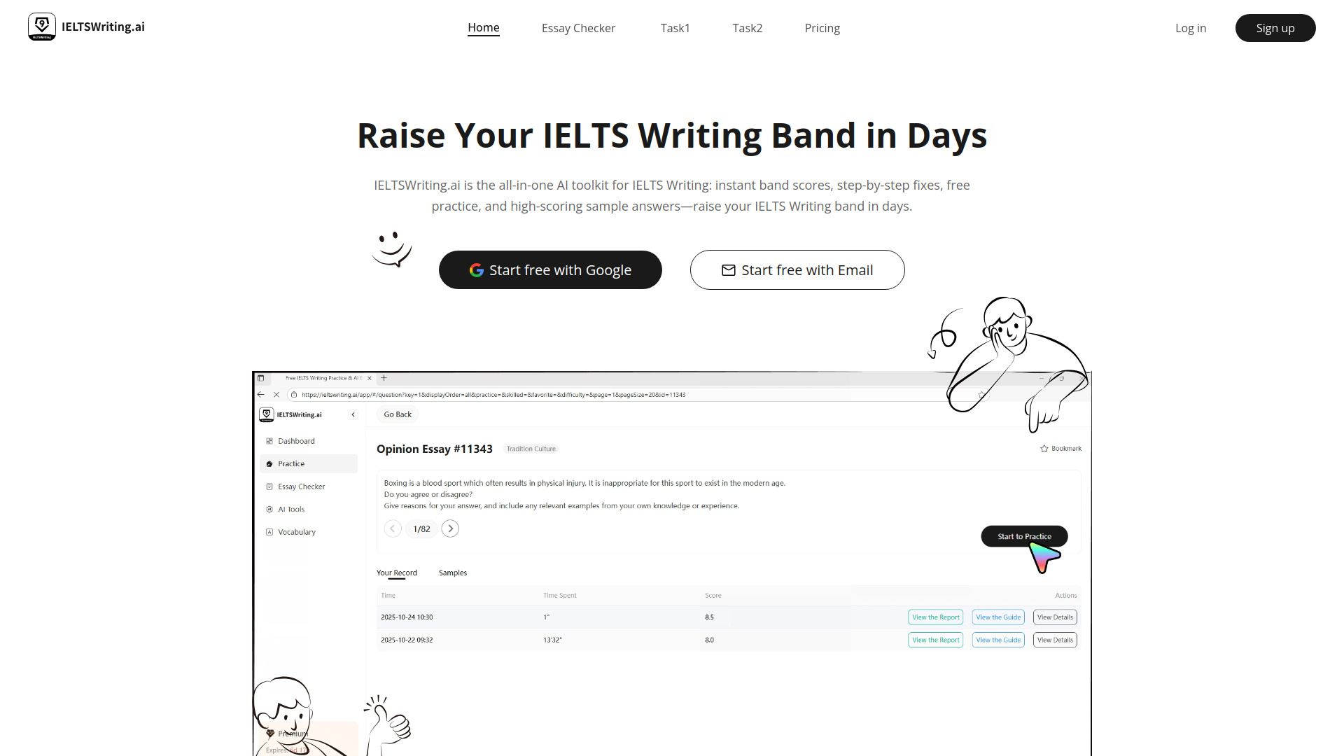 IELTS Writing AI screenshot