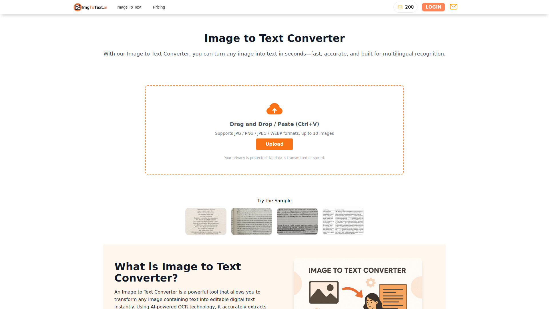 imgtotext.ai screenshot