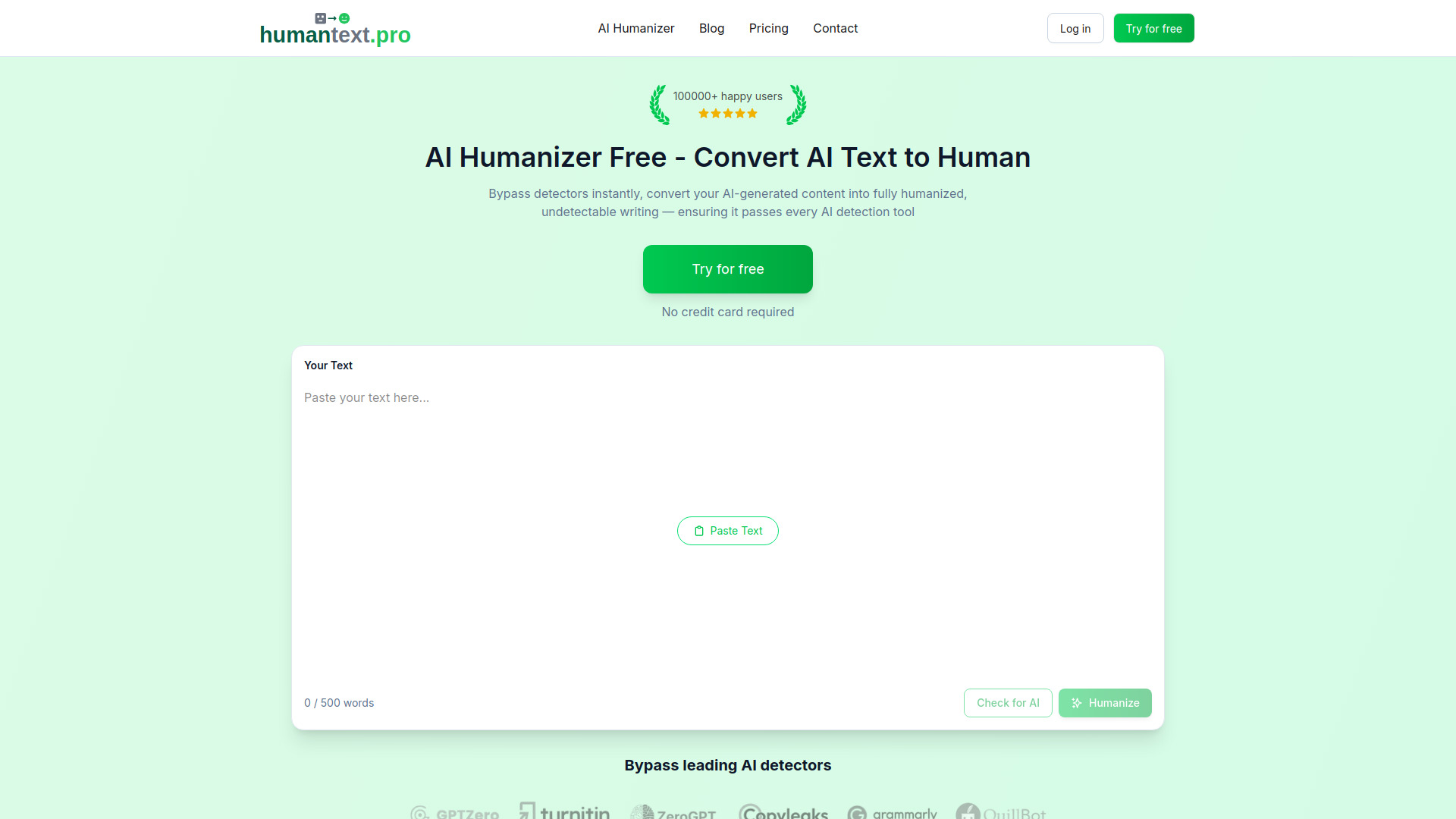 Humantext.pro screenshot