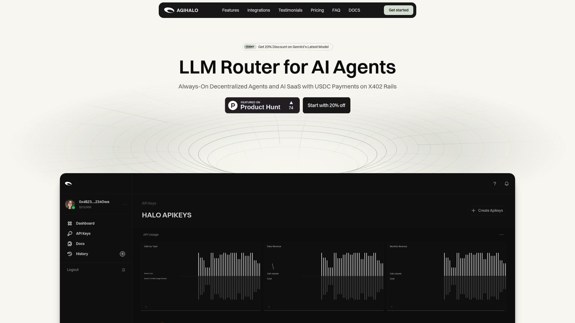 Agihalo LLM Router screenshot