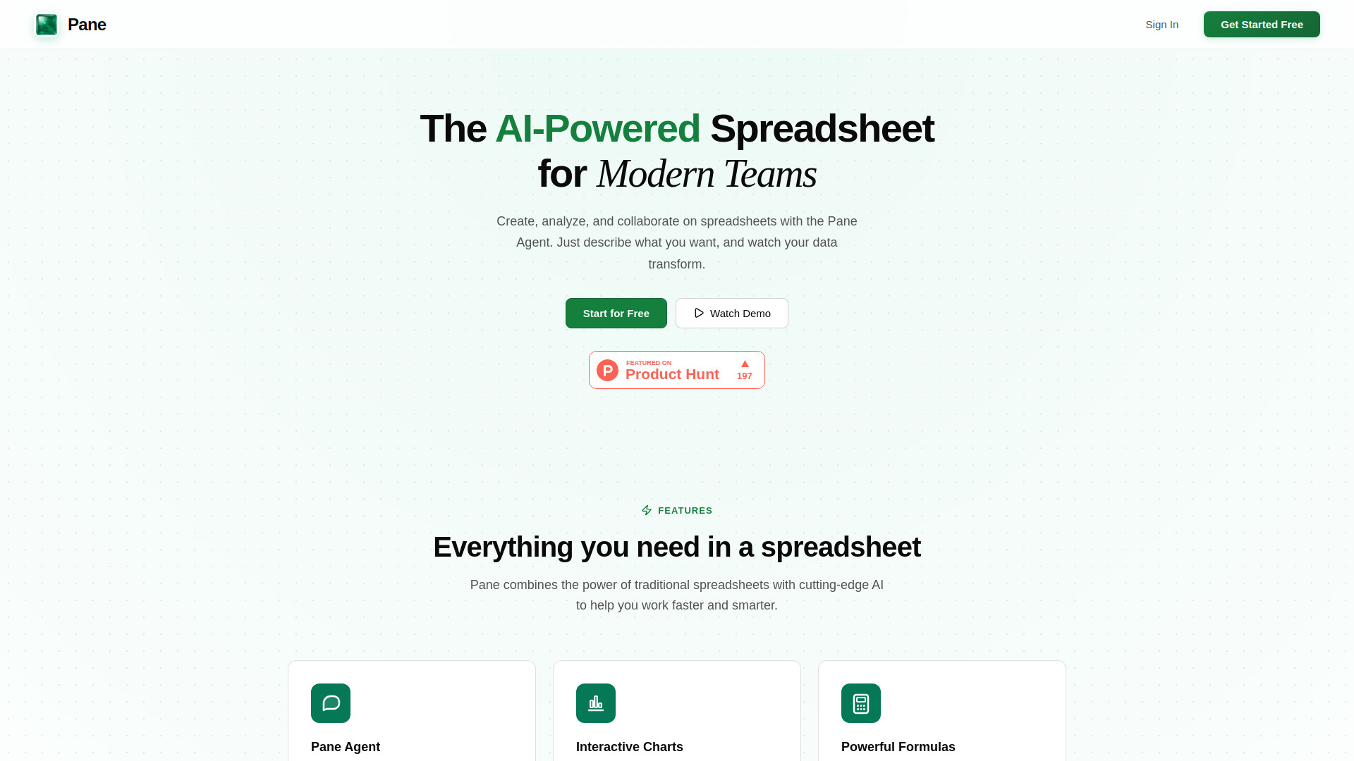 Pane screenshot