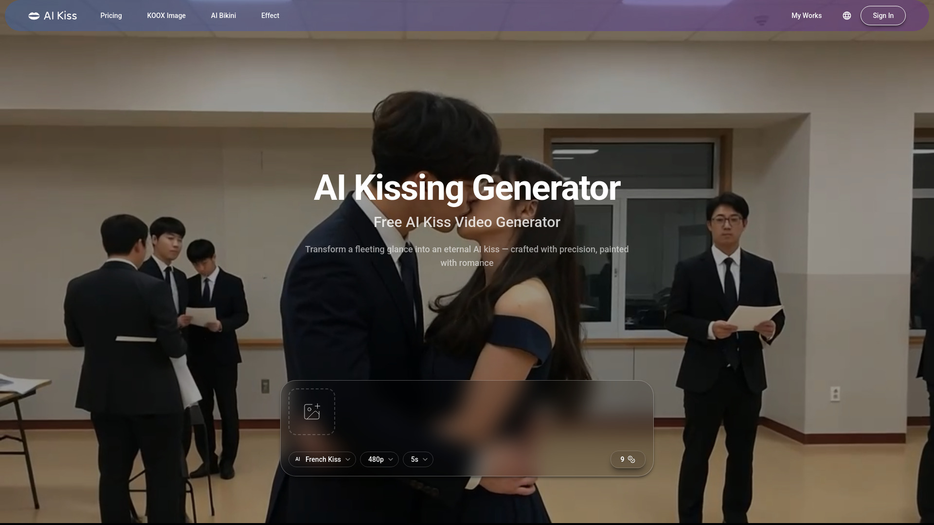 AI KISS VIDEO GENERATOR screenshot