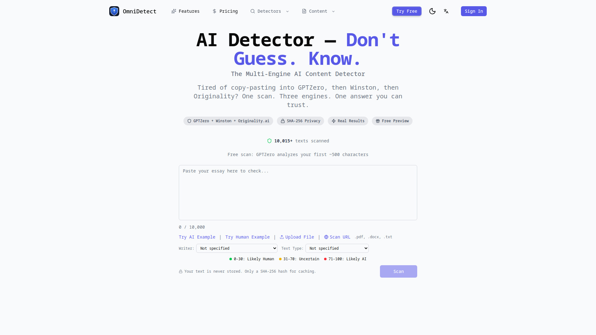 OmniDetect screenshot