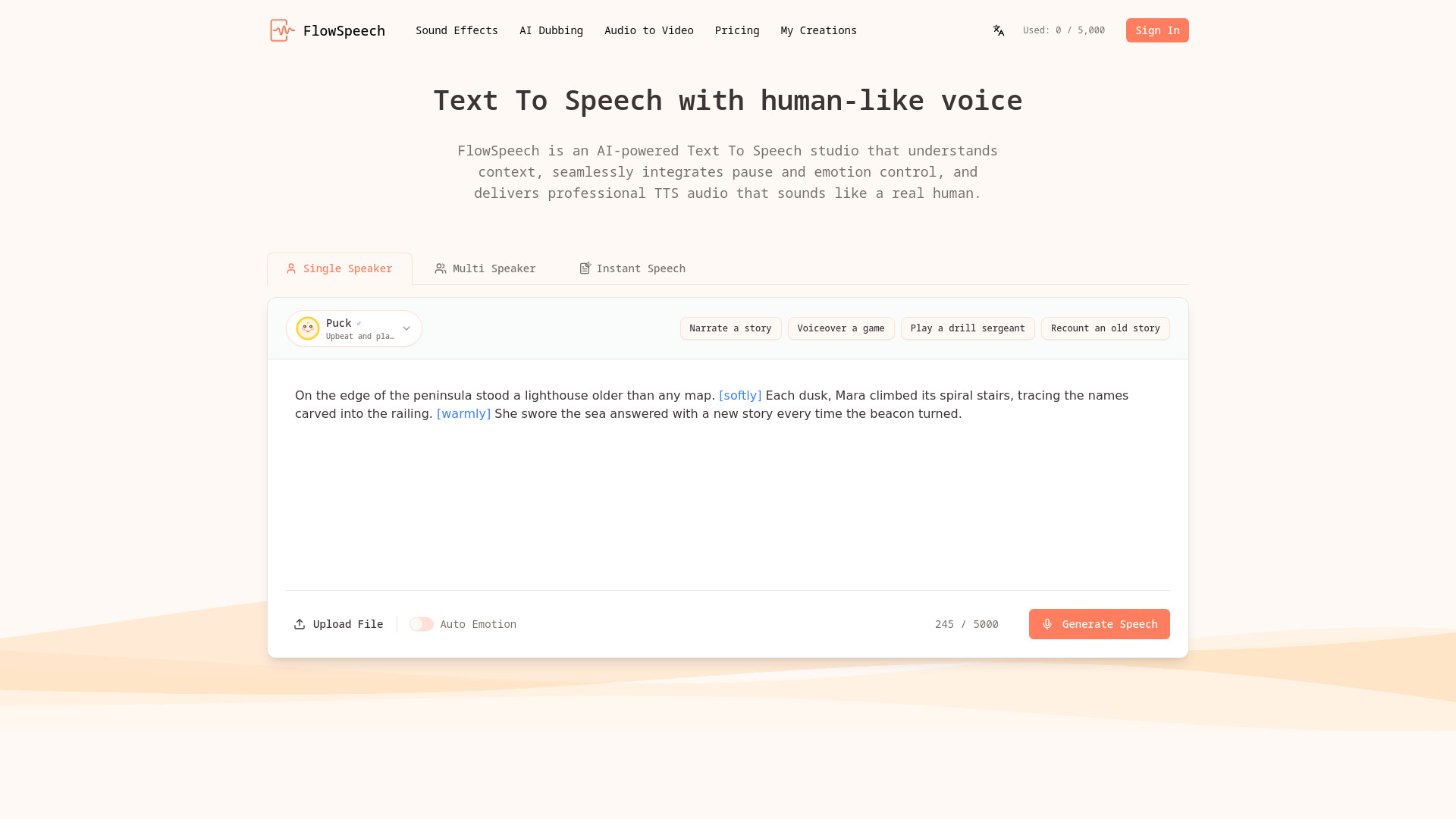 FlowSpeech screenshot
