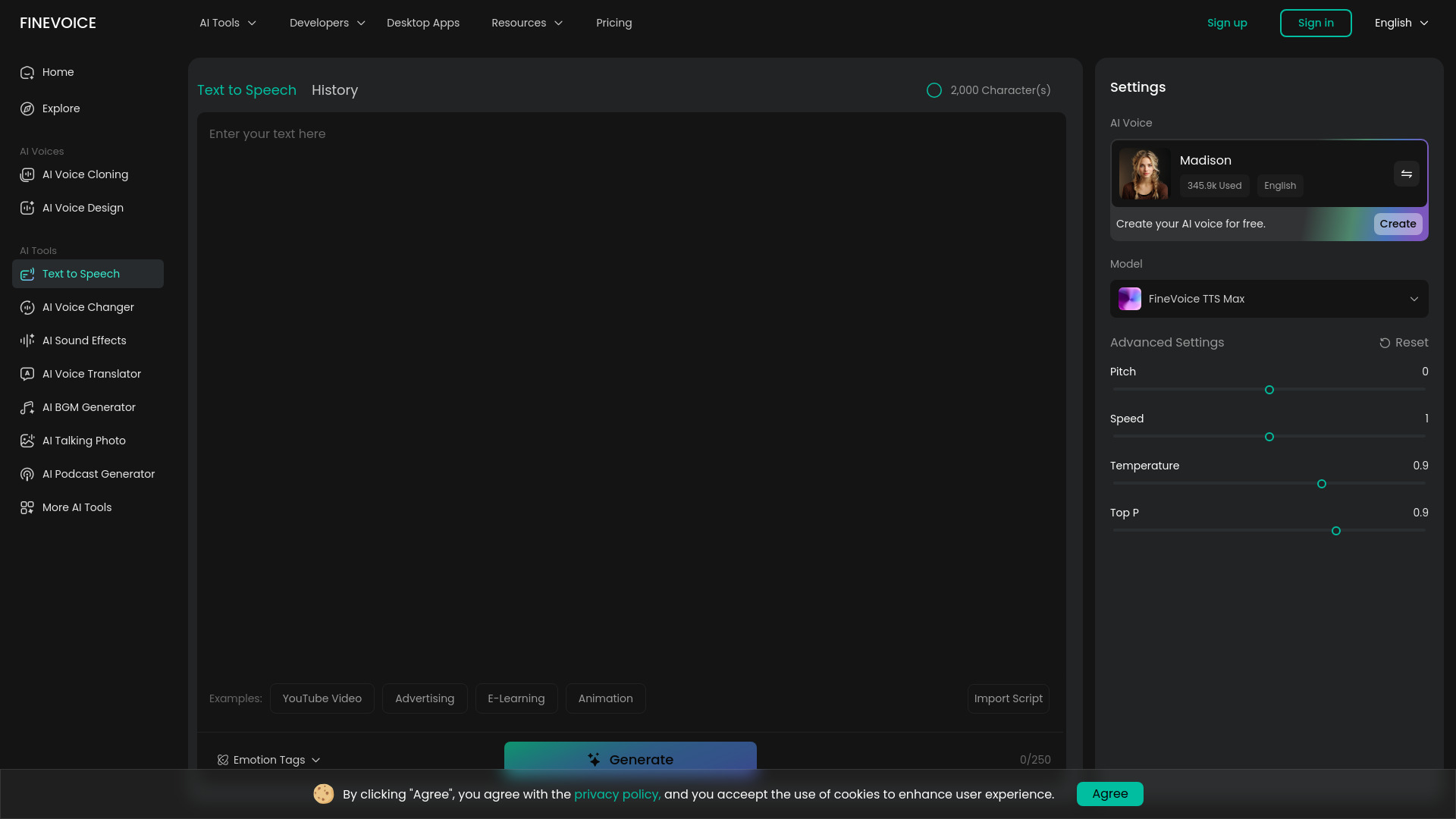 FineVoice screenshot