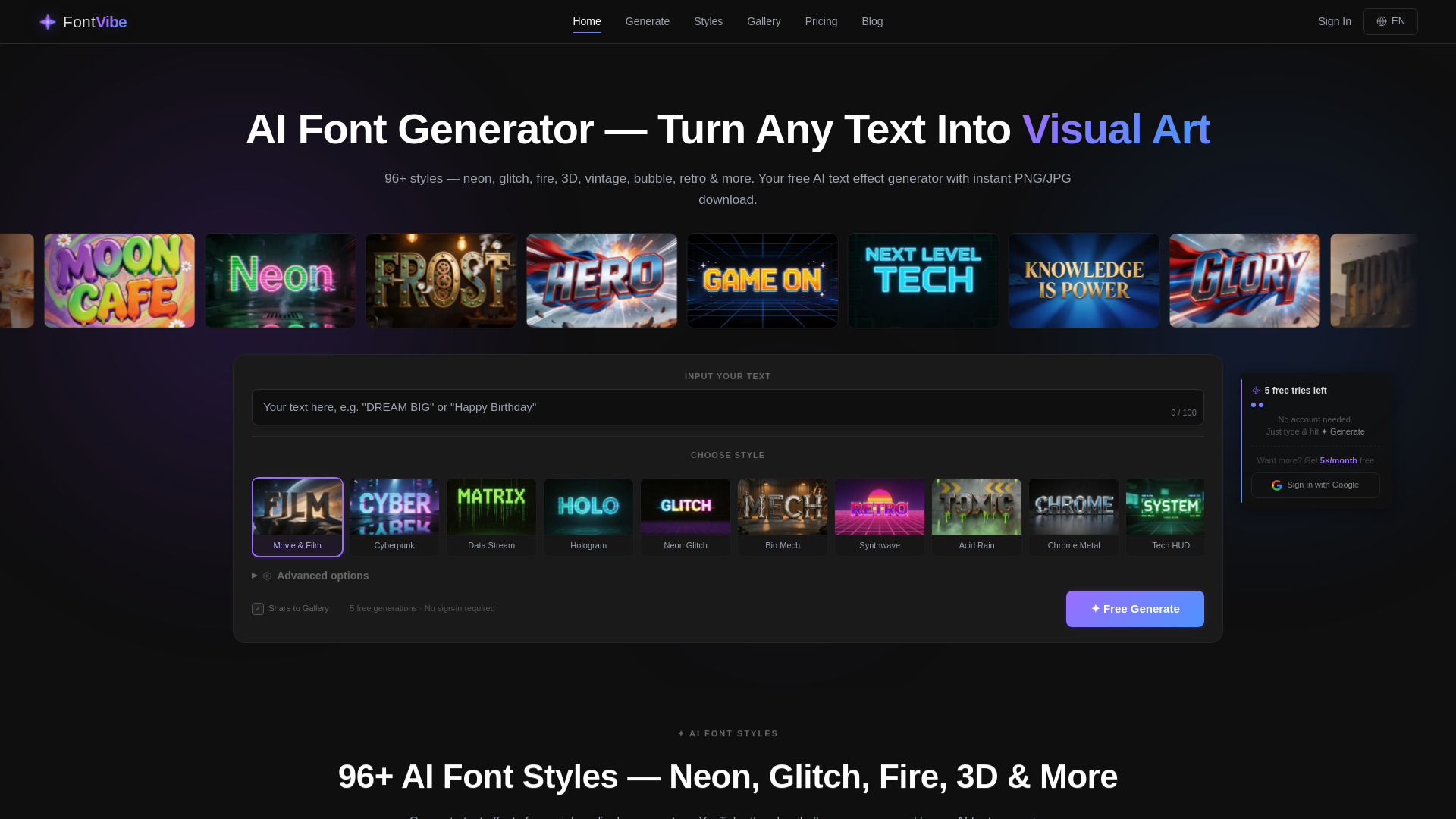 FontVibe screenshot