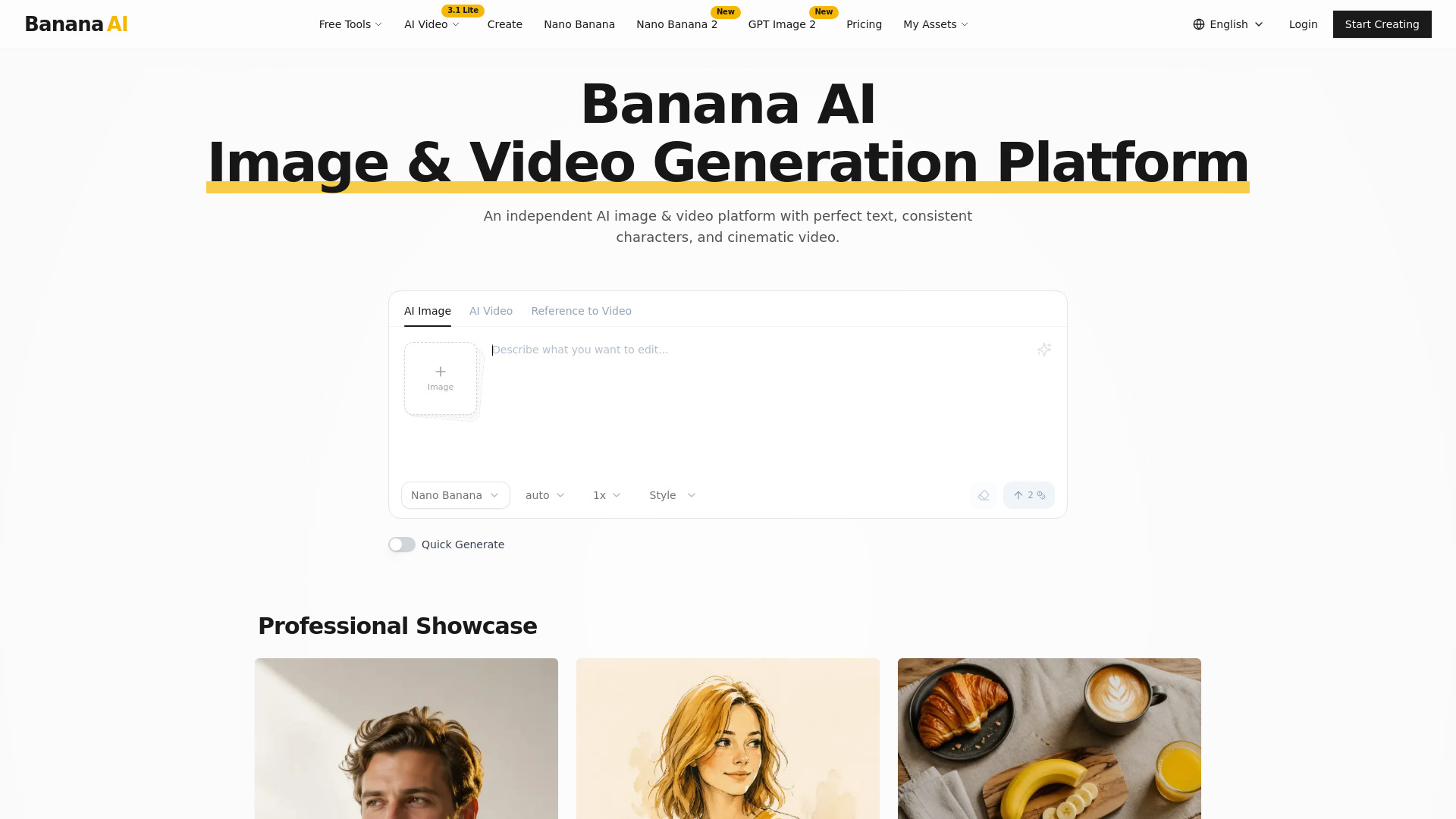 Banana AI screenshot