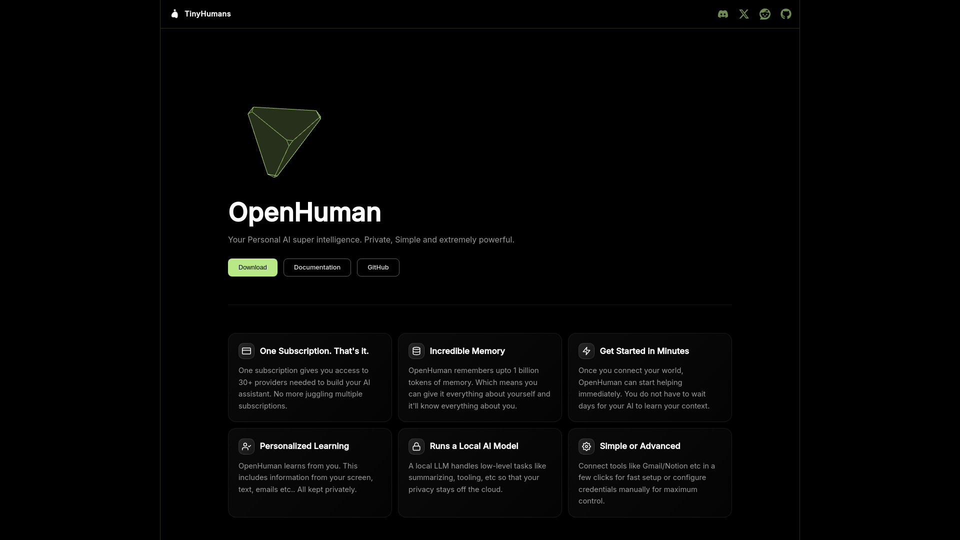 TinyHumans screenshot