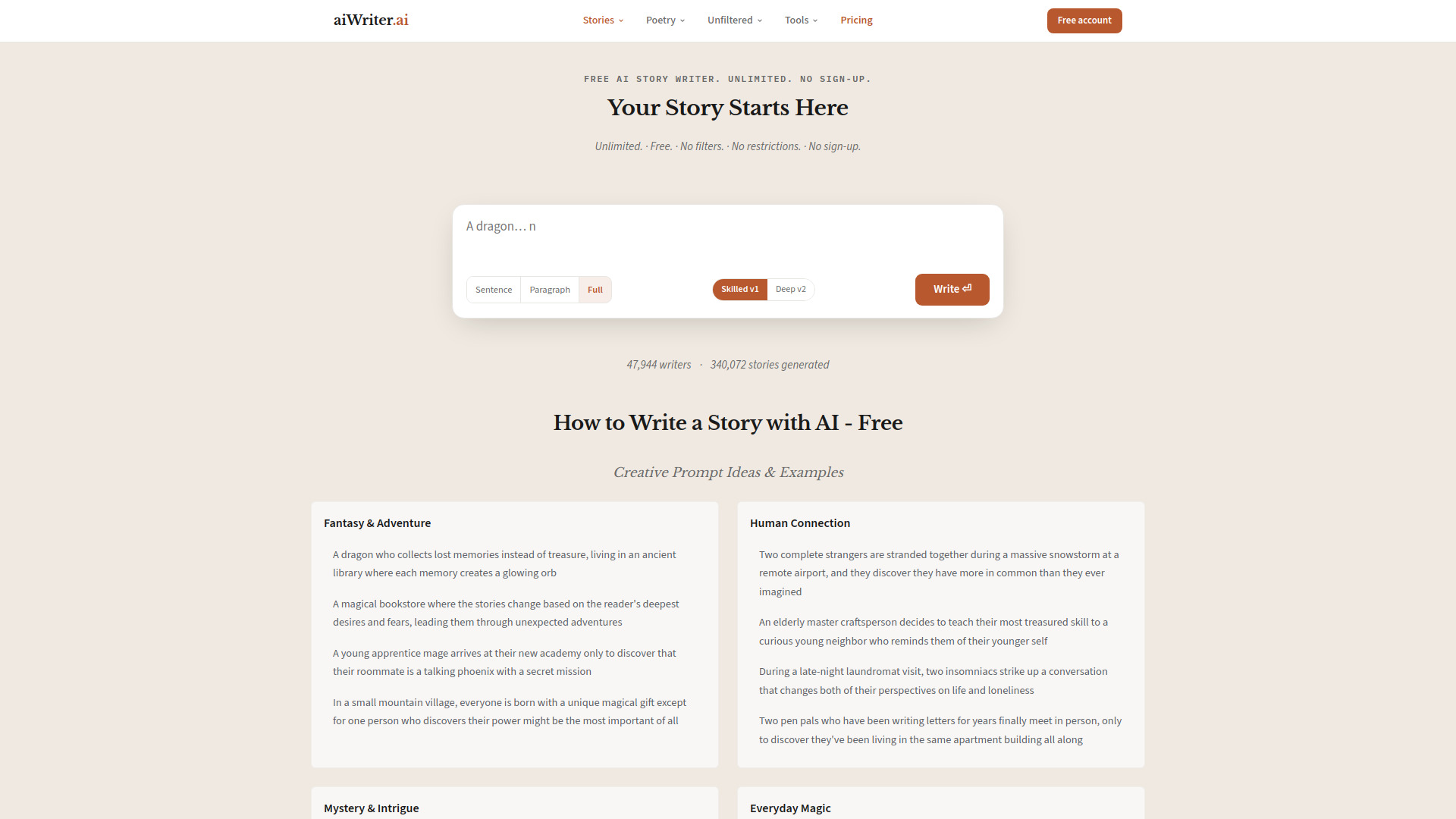 aiWriter.ai screenshot