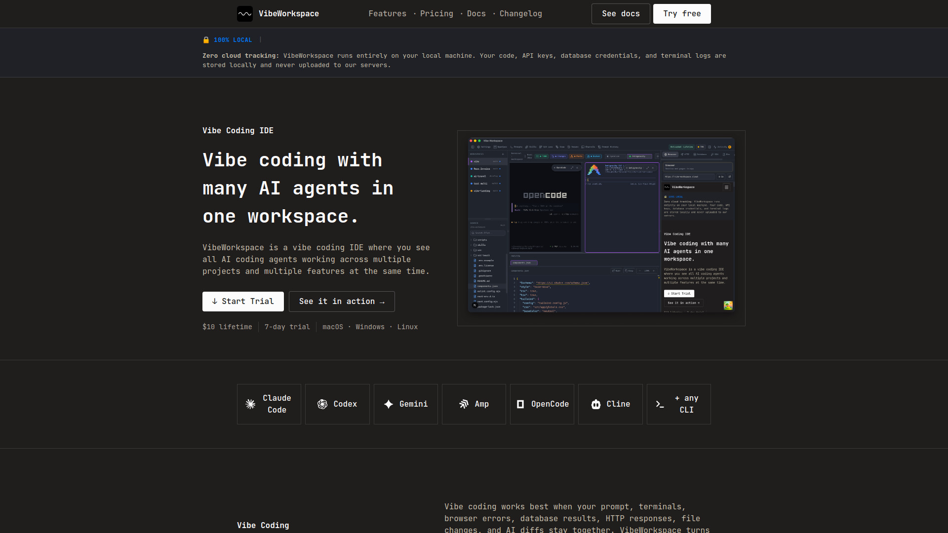 VibeWorkspace screenshot