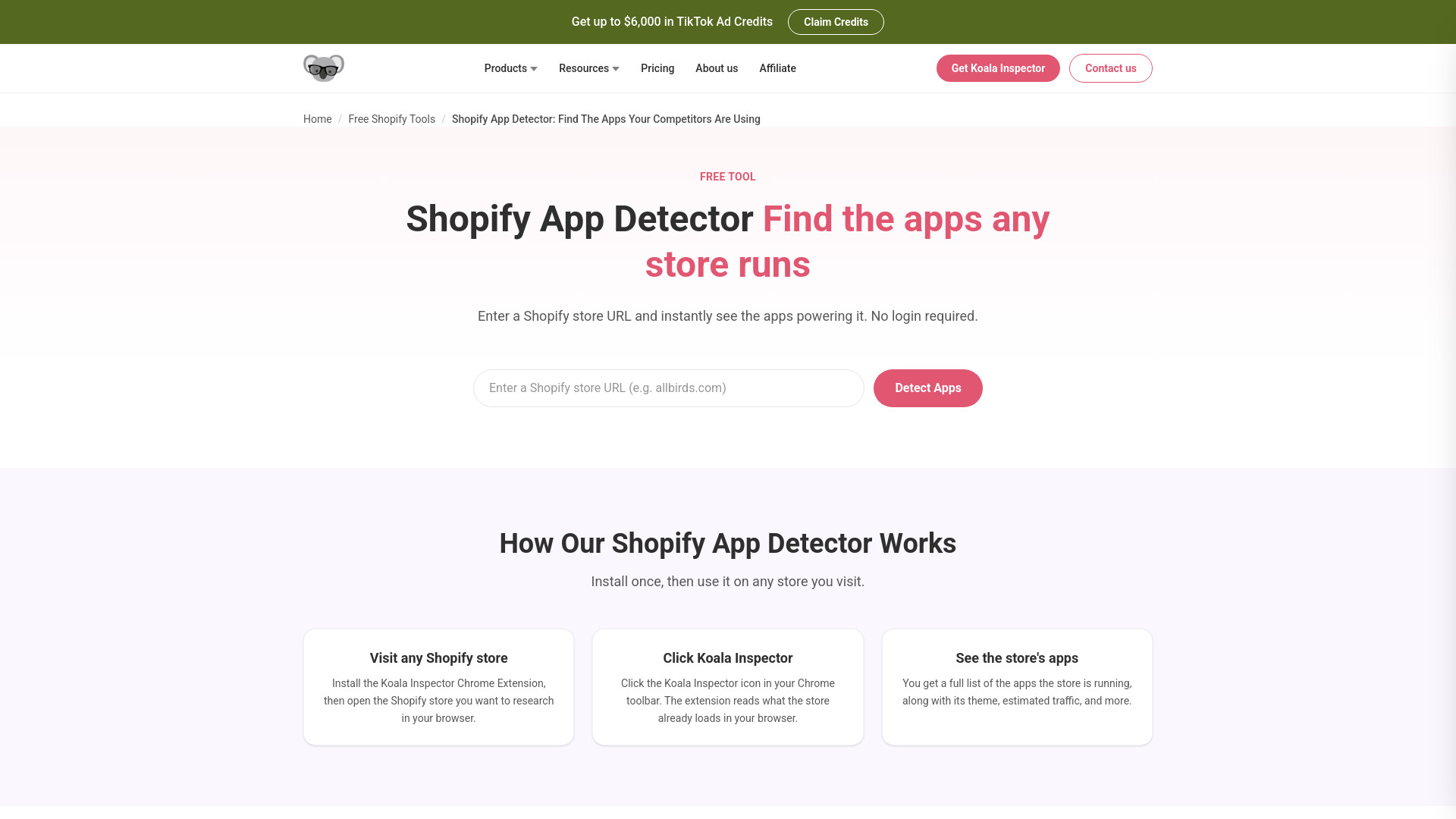 Shopify App Detector screenshot
