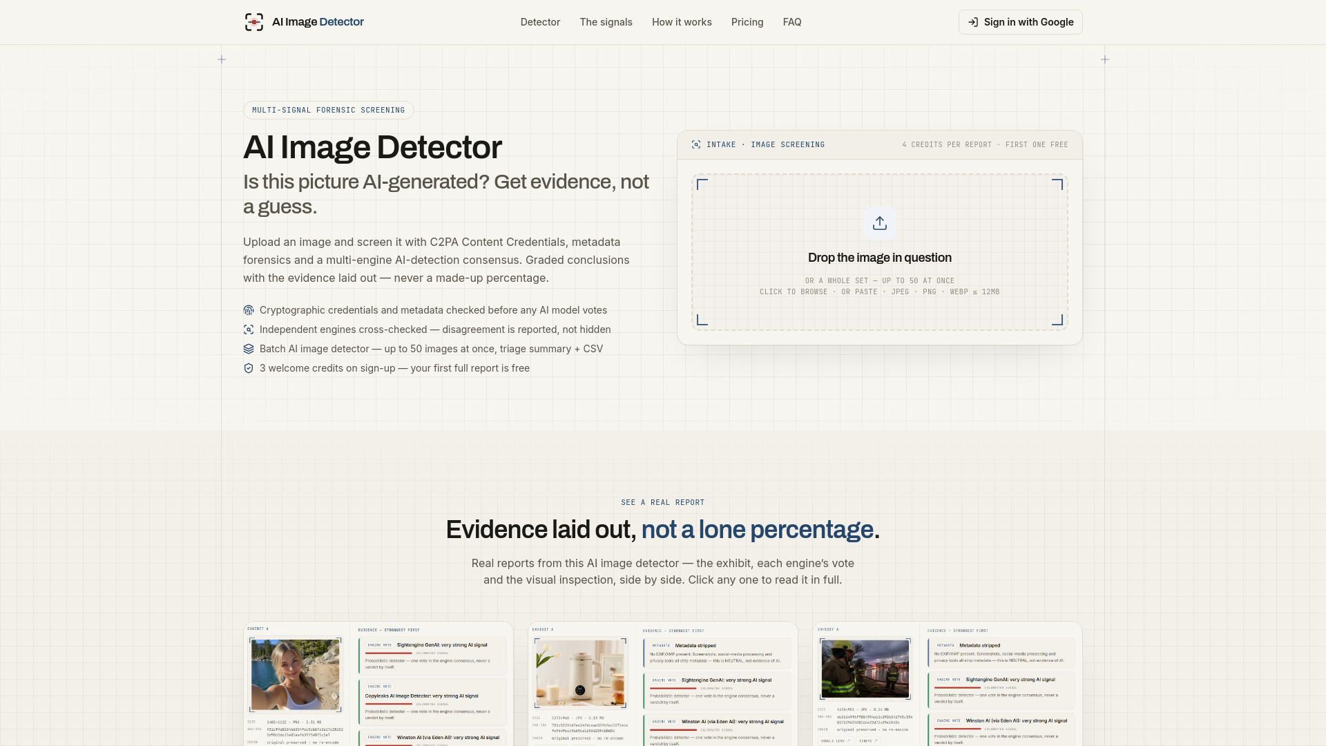 AI Image Detector screenshot