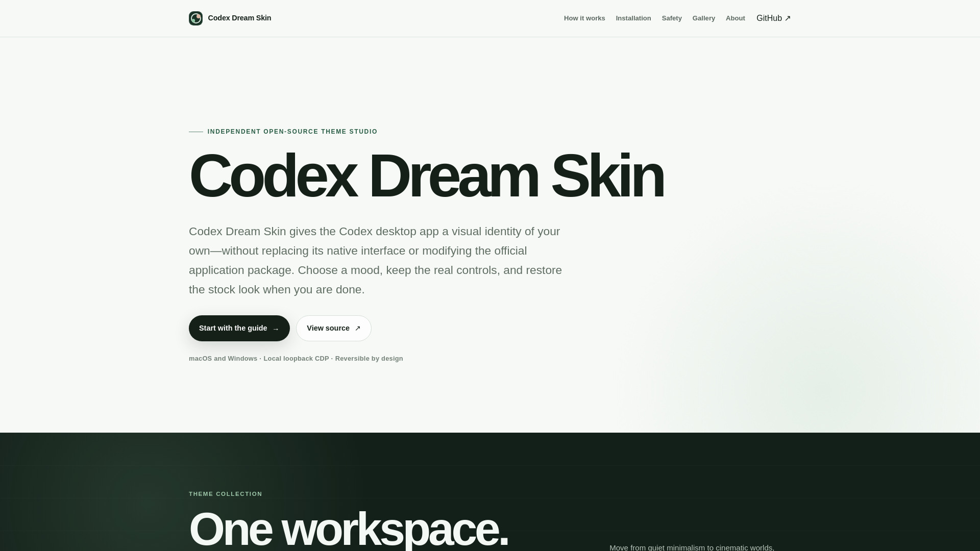 Codex Dream Skin screenshot