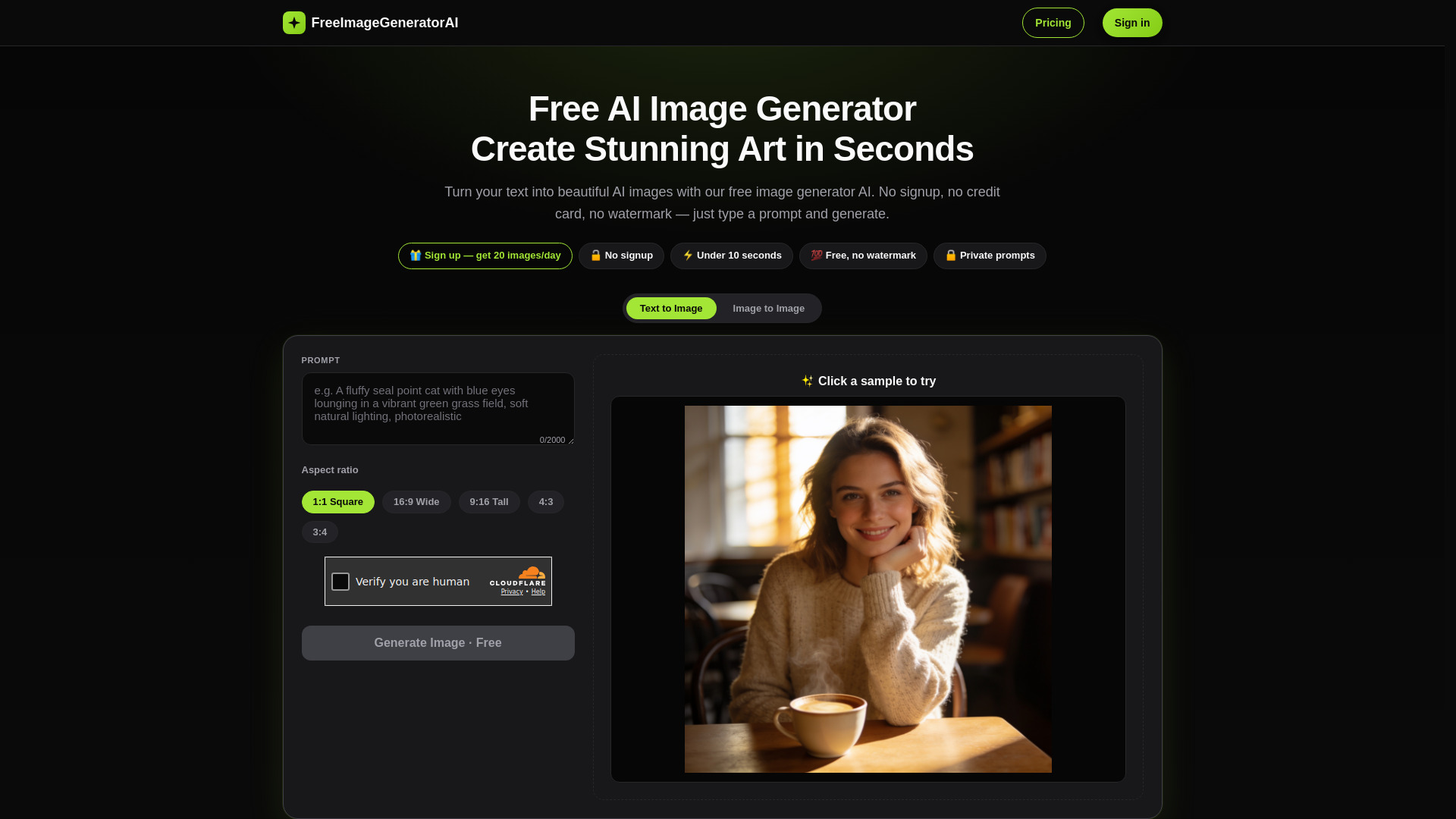 Free Image Generator AI screenshot