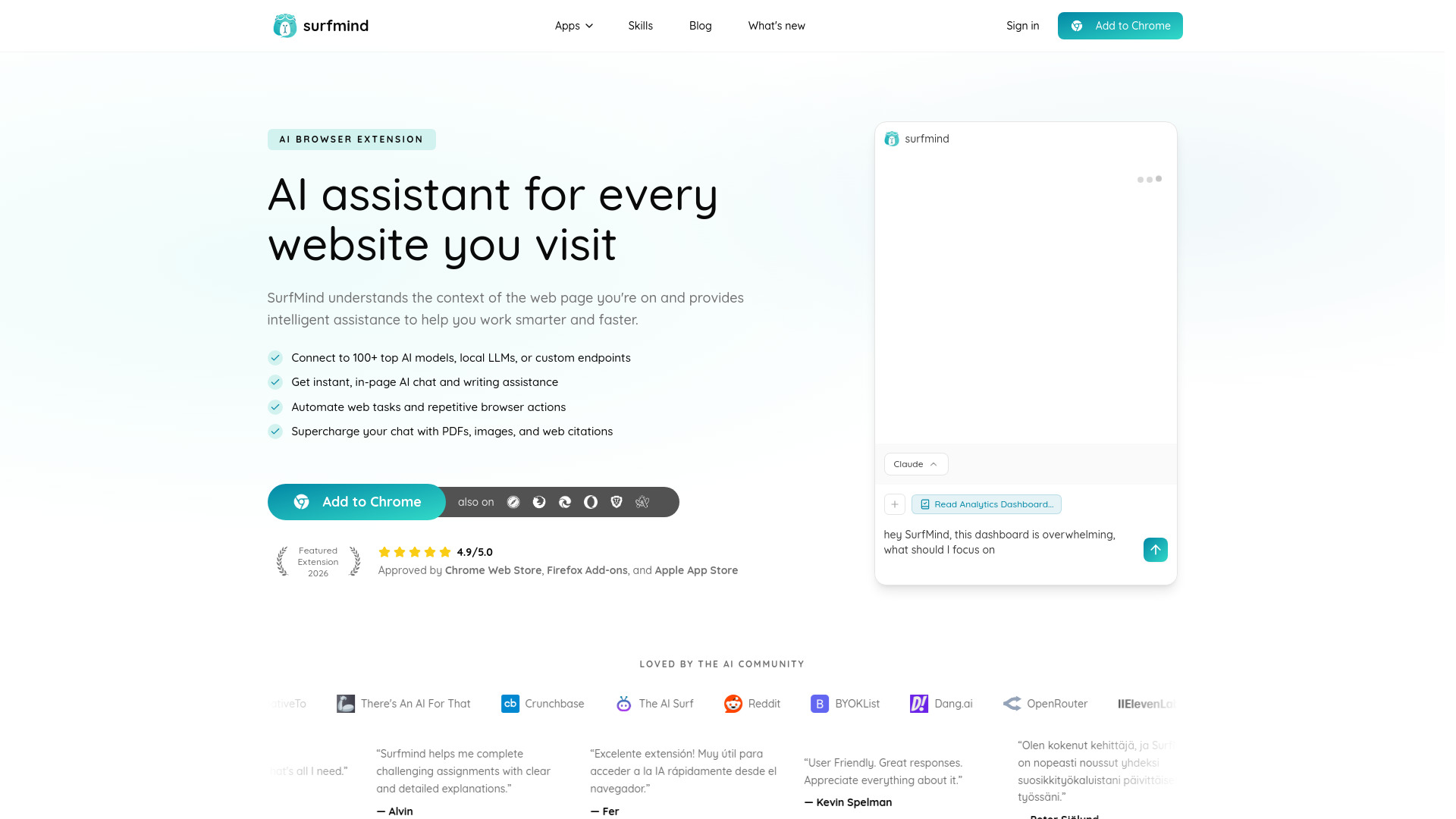 SurfMind screenshot