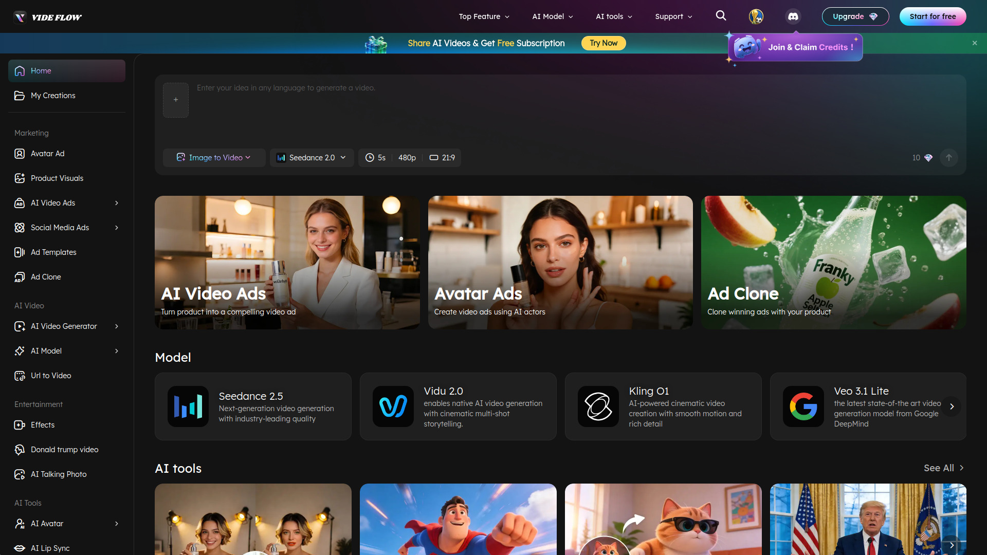 Videflow.ai screenshot