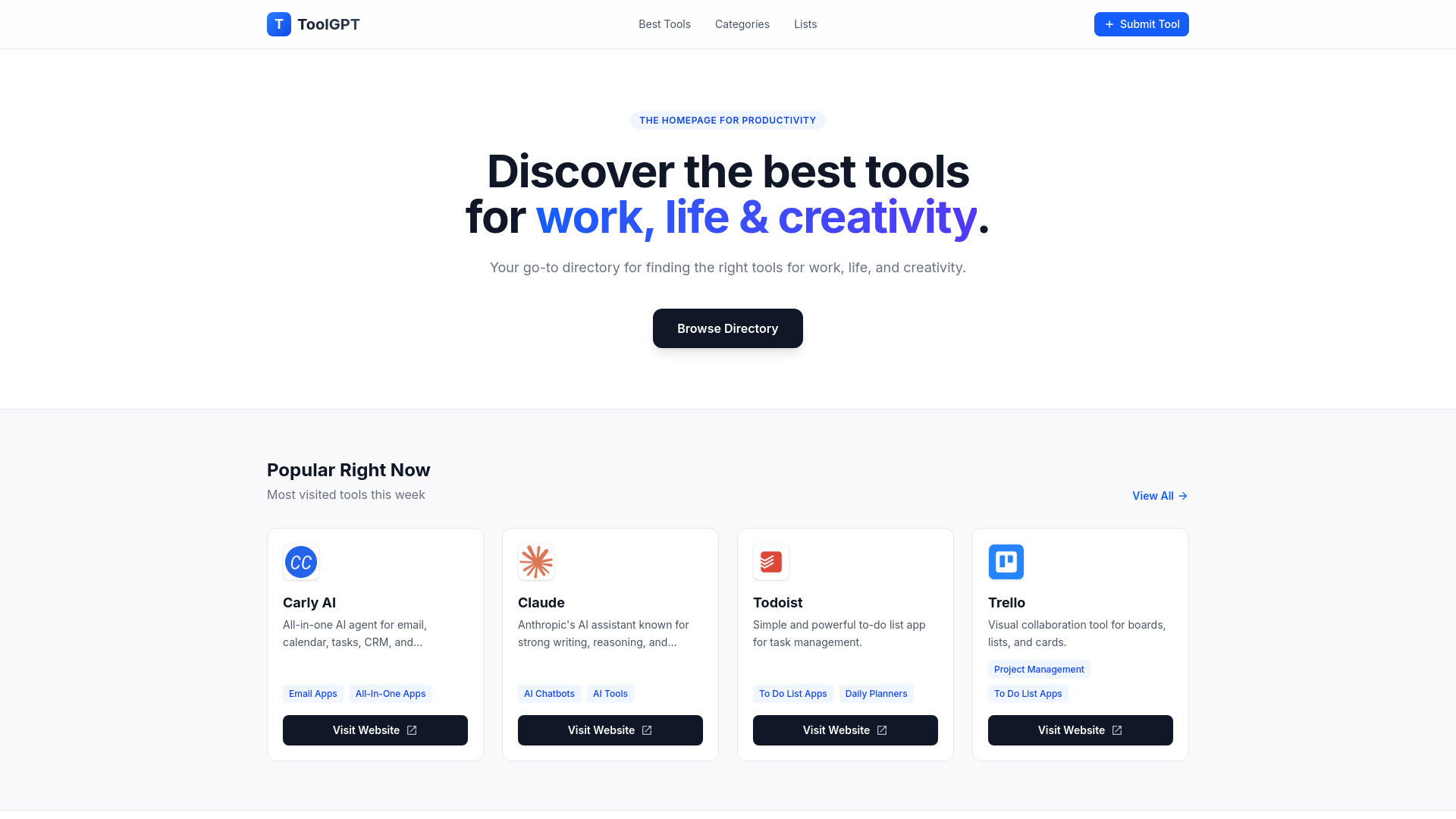 ToolGPT screenshot