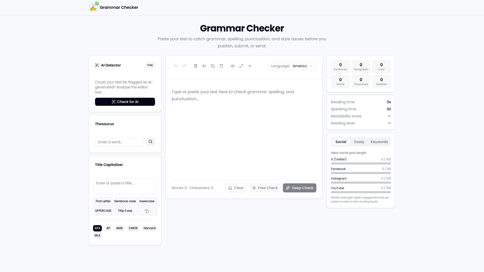 Grammar Checker screenshot