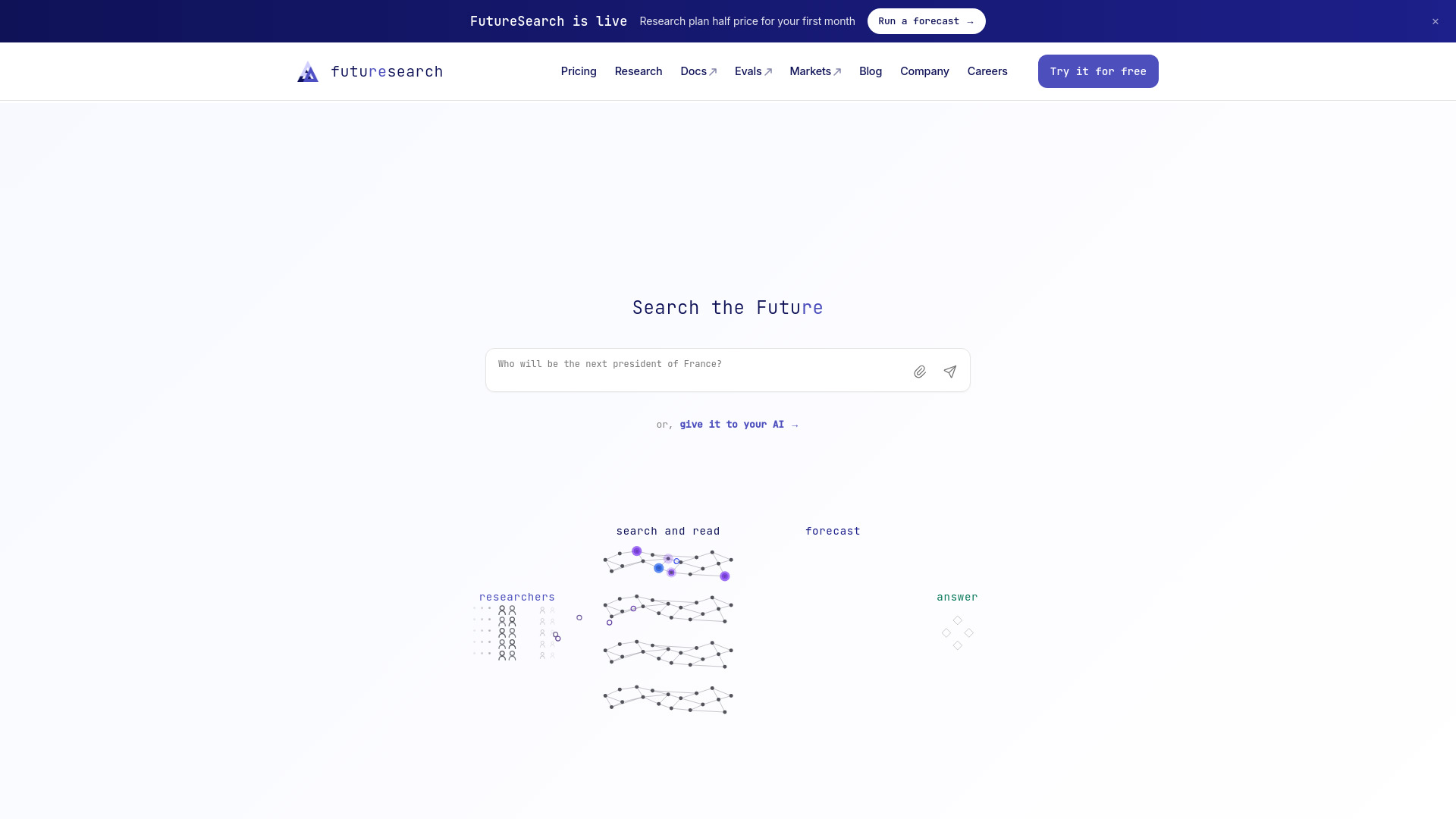 FutureSearch screenshot