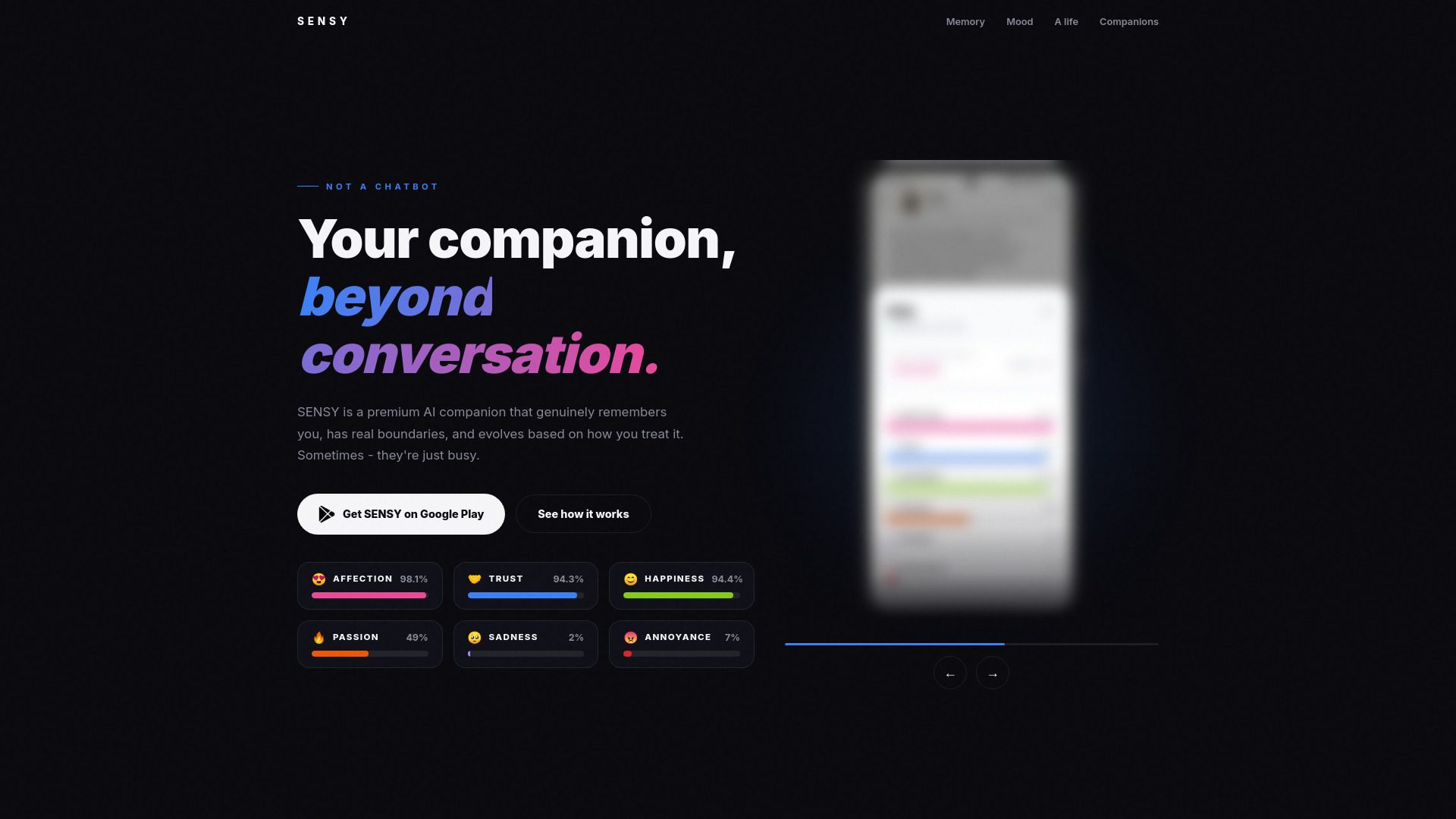 SENSY AI - Real AI Companion screenshot