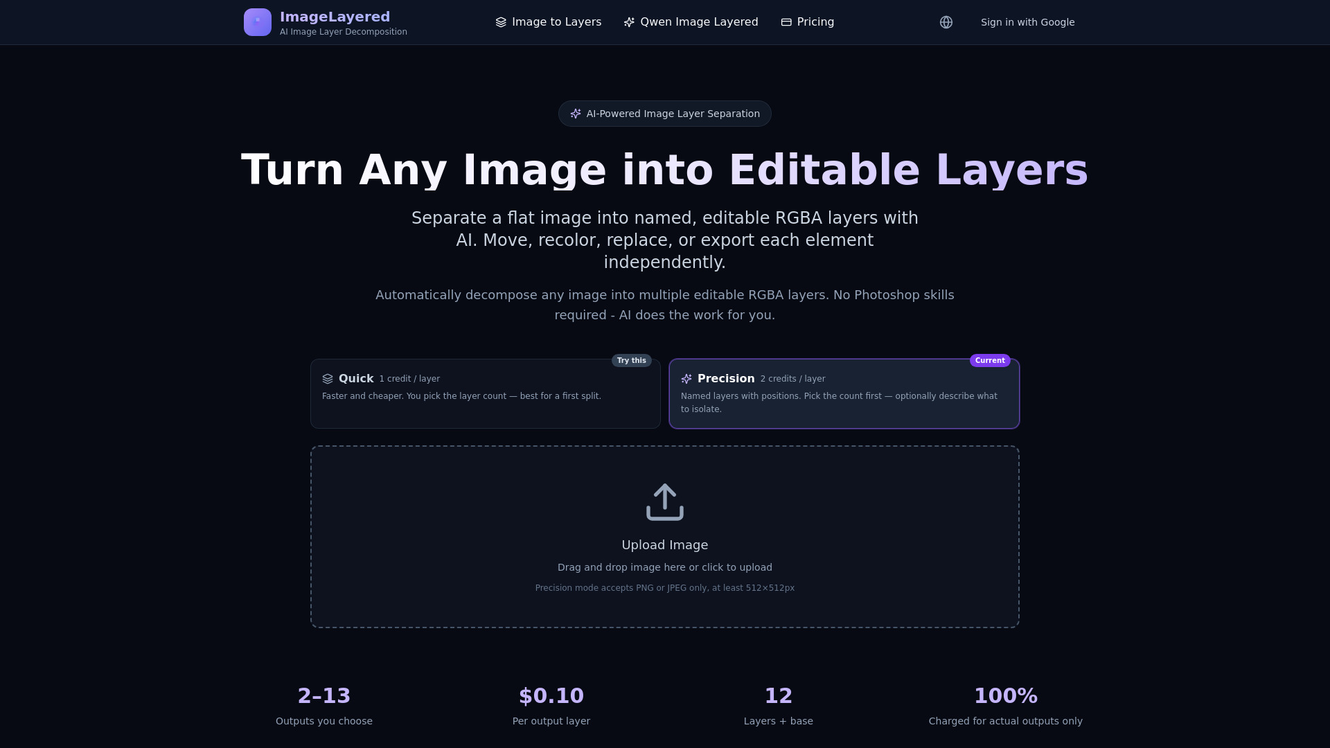 Image to Layers screenshot