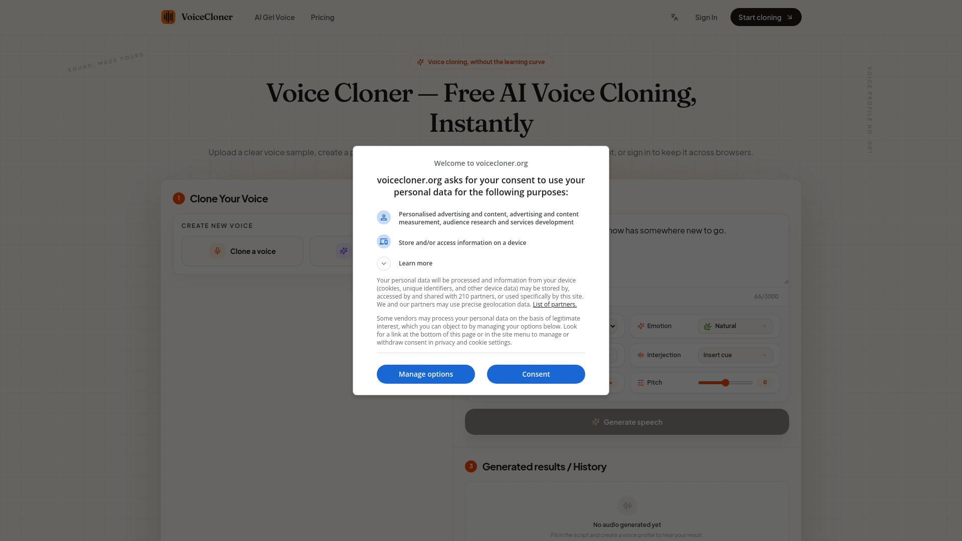 Voice Cloner screenshot