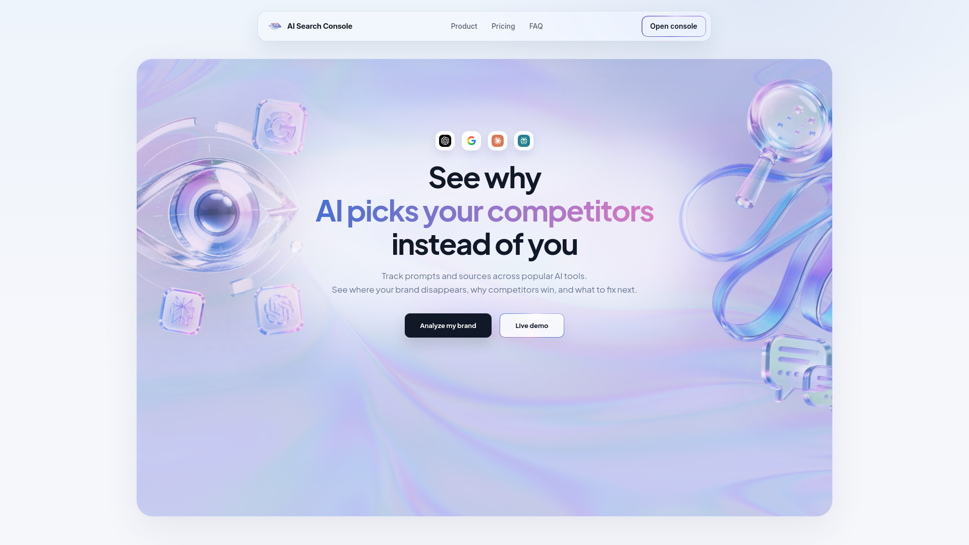 AI Search Console screenshot