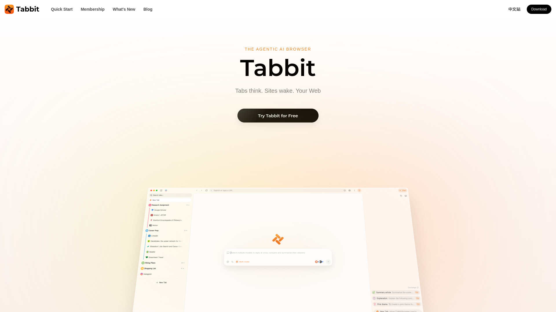 Tabbit Browser screenshot