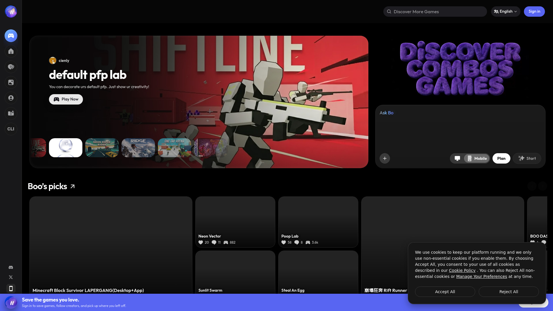 Combos screenshot