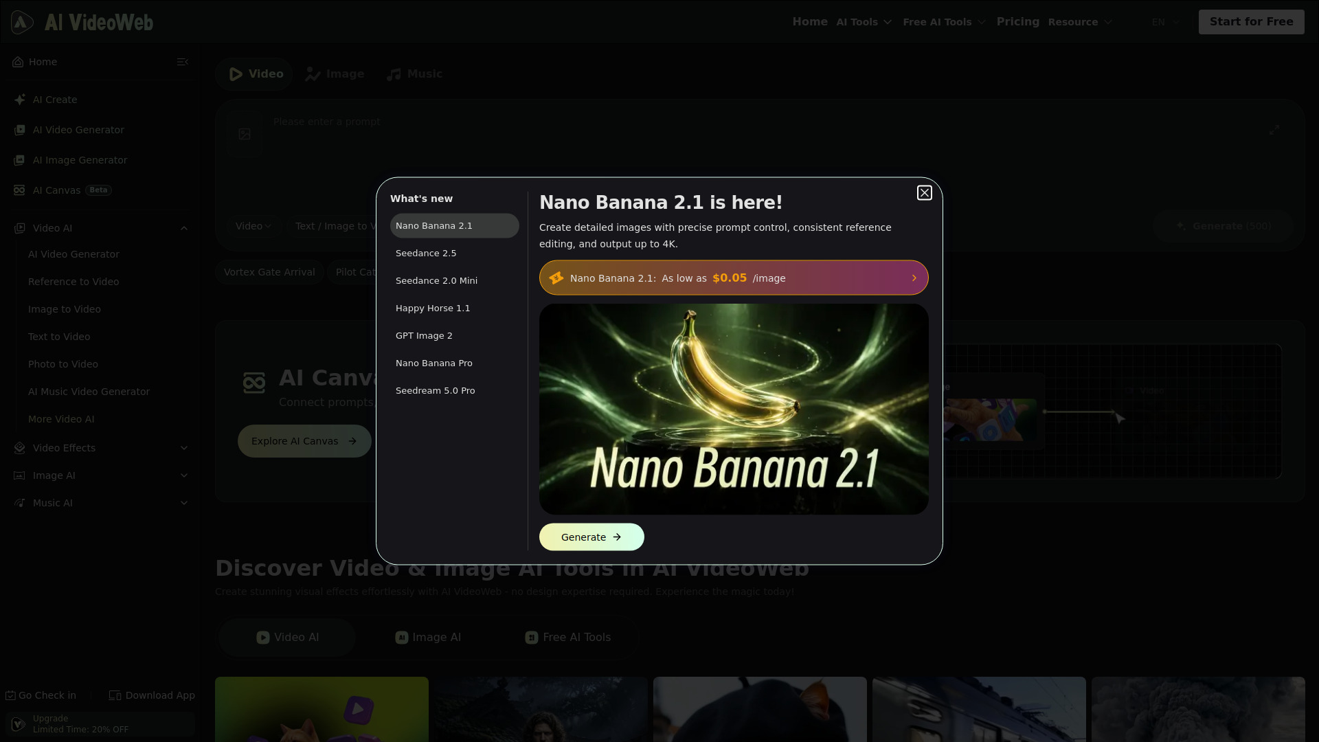 Free AI Video Web screenshot