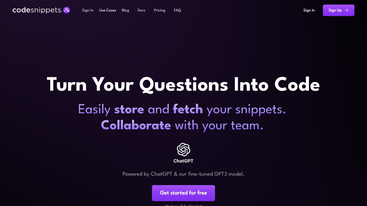 Code Snippets AI screenshot