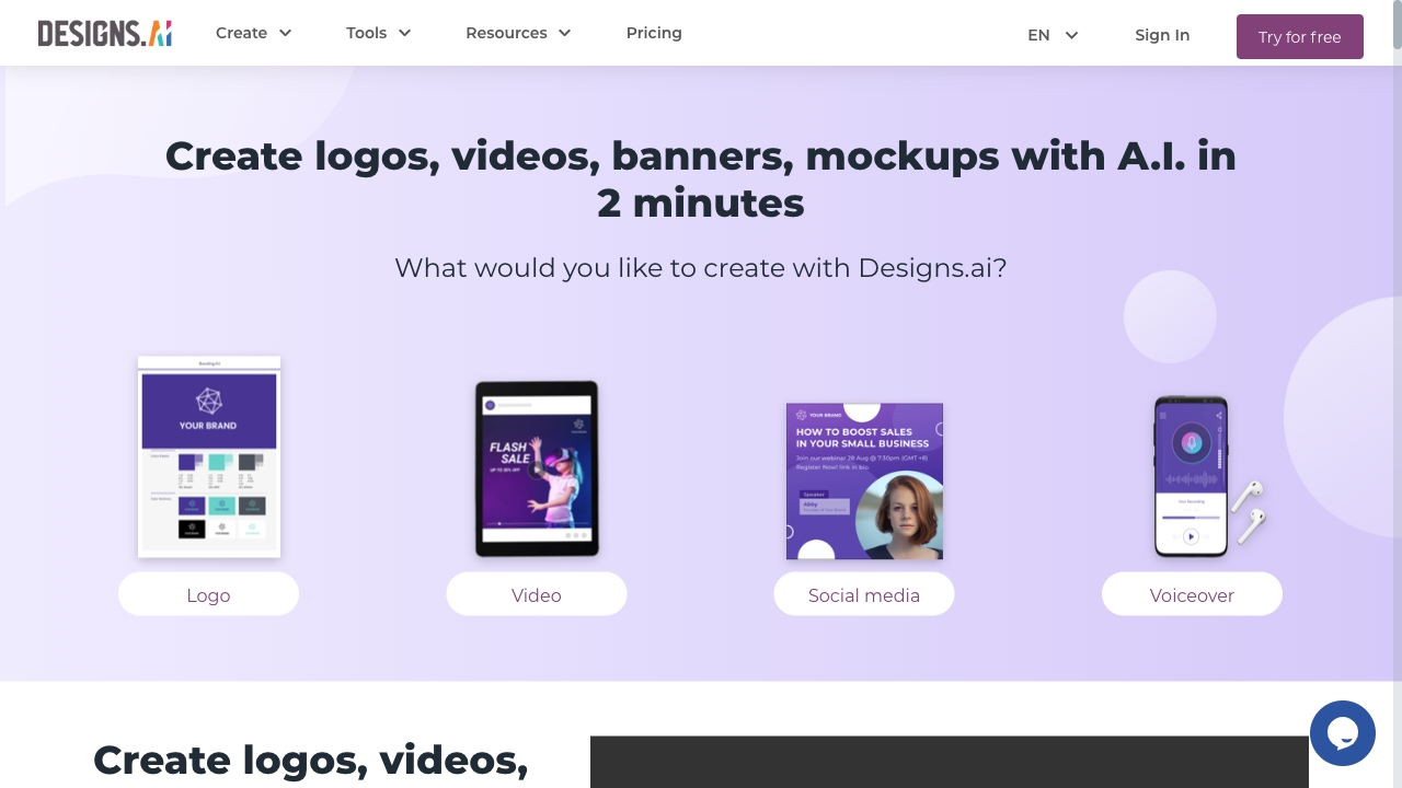 Designs AI screenshot