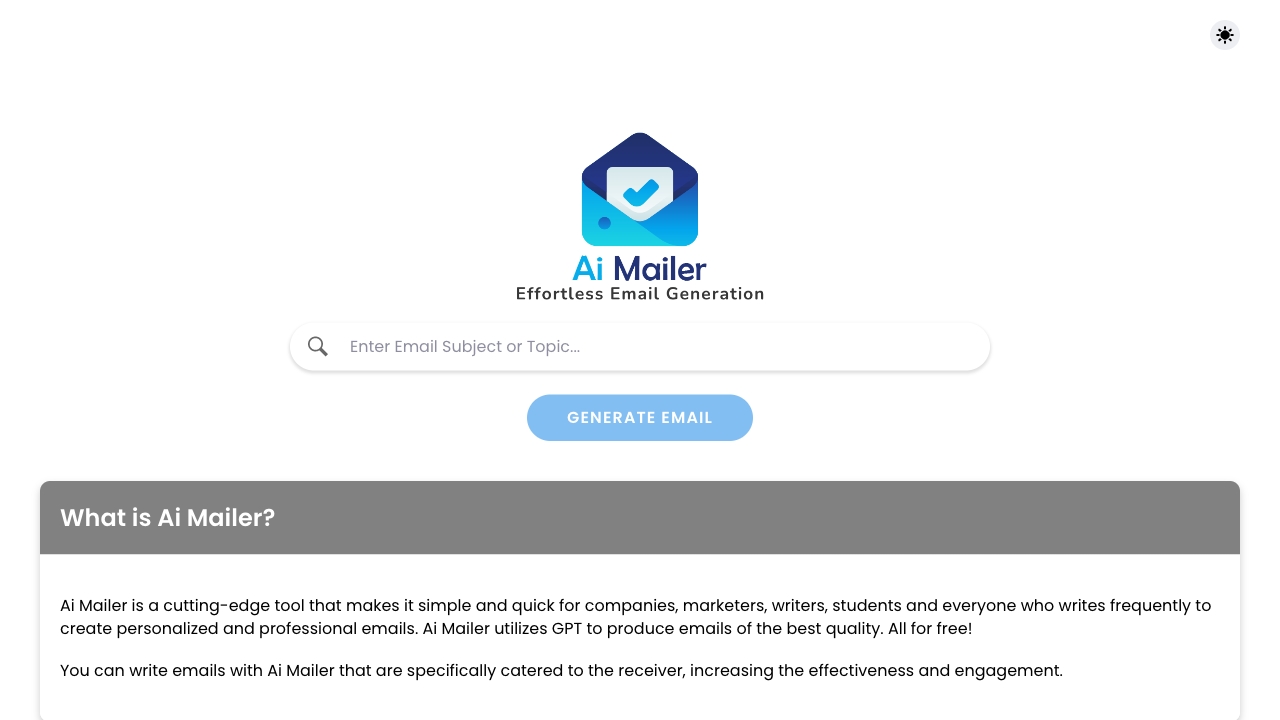 AI Mailer screenshot