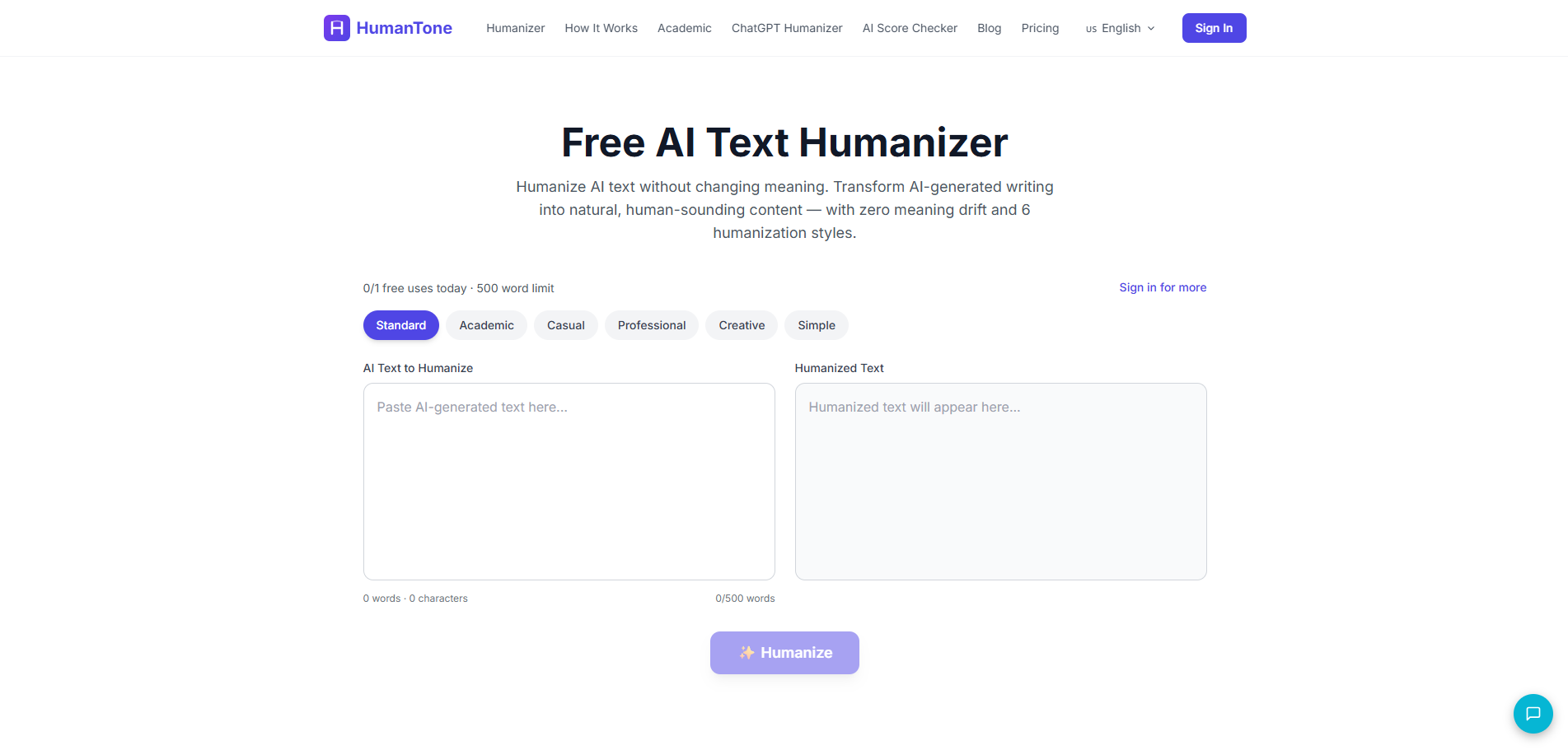 HumanTone screenshot