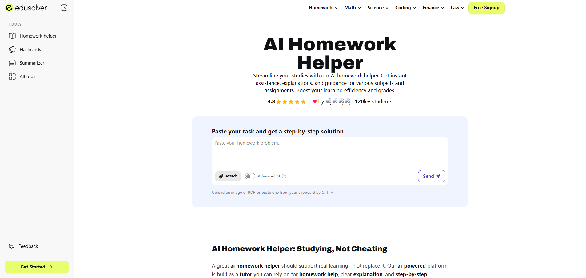 EduSolver: AI Homework Helper & Solver for Any Subject screenshot