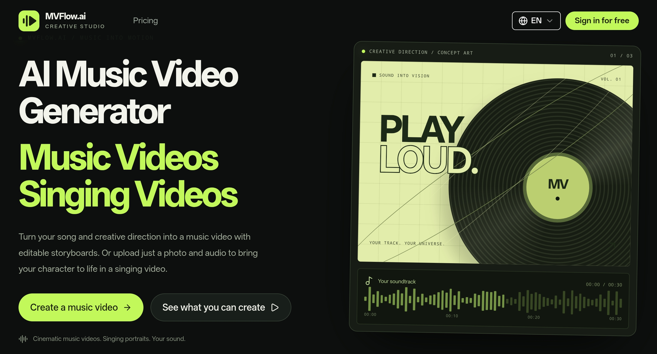 AI Music Video Generator screenshot